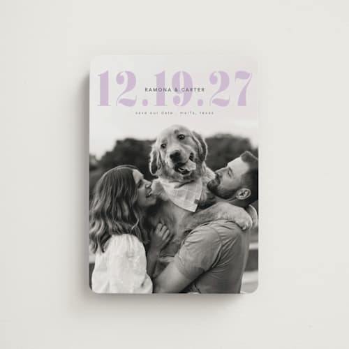 This is a azalea save the date magnets with standard by Deynaaz Daraei called aster printing on magnet paper in magnet