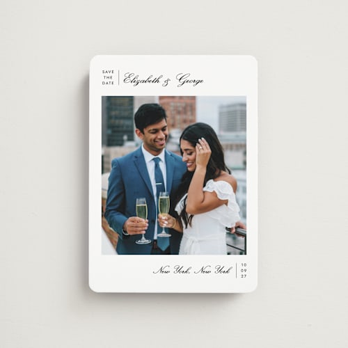 This is a ink save the date magnets with standard by Megan Davis called atelier printing on magnet paper in magnet