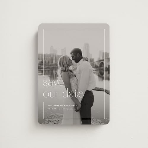 This is a lace save the date magnets with standard by Sarah Cohn called in frame printing on magnet paper in magnet