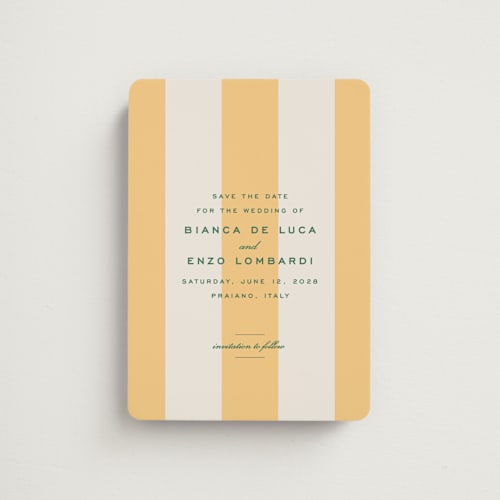 This is a sorbetto save the date magnets with standard by Megan Davis called campania printing on magnet paper in magnet