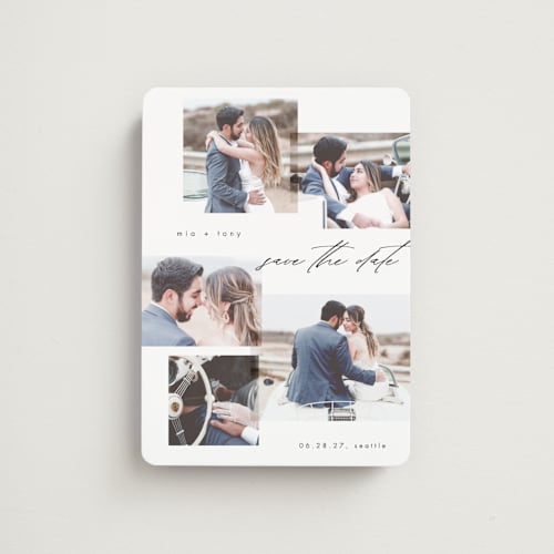 This is a snow save the date magnets with standard by AK Graphics called the gallery printing on magnet paper in magnet