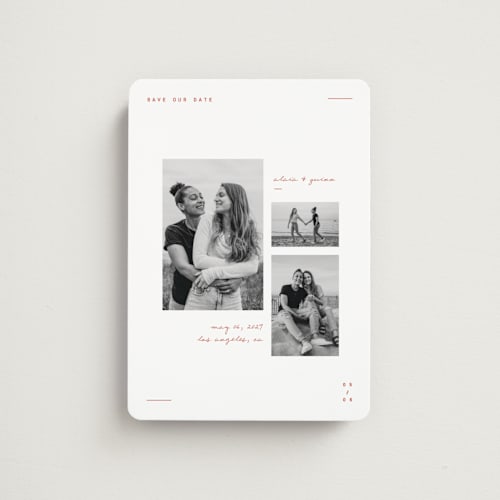 This is a verona sunset save the date magnets with standard by Blustery August called alaia printing on magnet paper in magnet