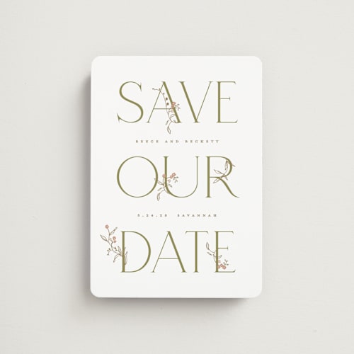 This is a ivy save the date magnets with standard by Susan Zinader called endless summer printing on magnet paper in magnet