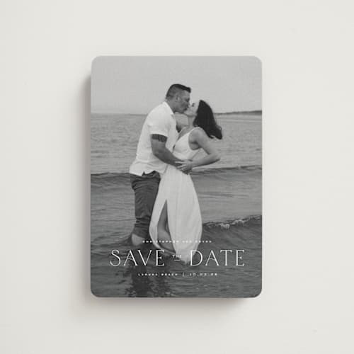 This is a cloud save the date magnets with standard by Wildfield Paper Co called summer love printing on magnet paper in magnet