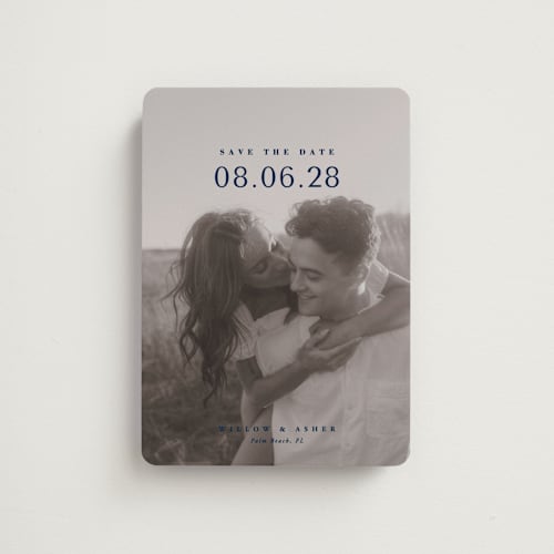 This is a marine save the date magnets with standard by Lucrecia Caporale called classic big date printing on magnet paper in magnet