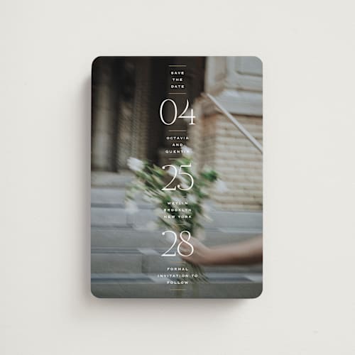 This is a chiffon save the date magnets with standard by Heather Schertzer called updated printing on magnet paper in magnet