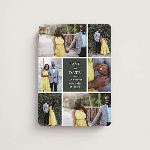 This is a moon save the date magnets with standard by Sara Hicks Malone called multitude printing on magnet paper in magnet