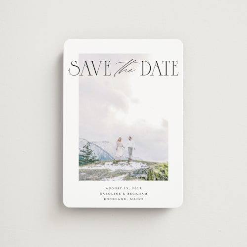This is a onyx save the date magnets with standard by Pixel and Hank called daydreamer printing on magnet paper in magnet