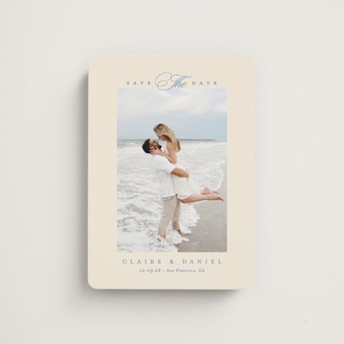 This is a wave save the date magnets with standard by Creo Study called aristocratic printing on magnet paper in magnet