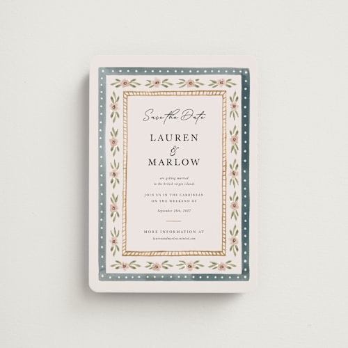 This is a sea save the date magnets with standard by leslie hamer called americana printing on magnet paper in magnet