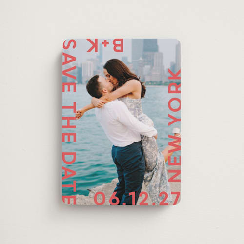 This is a fruit punch save the date magnets with standard by Lori Wemple called type printing on magnet paper in magnet