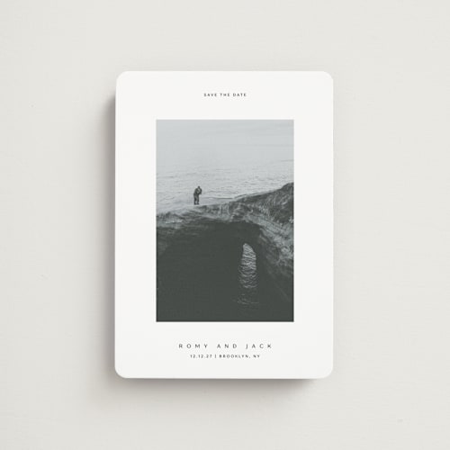 This is a wave save the date magnets with standard by Yuliya Evseeva called breathe love printing on magnet paper in magnet