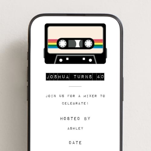 This is a acdc online birthday invitations by Hudson meet Rose called remix printing on digital paper in standard