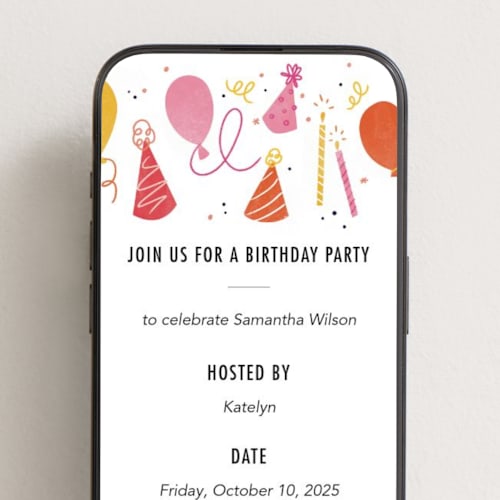 This is a cake online birthday invitations by Stephanie Hawkes called birthday script printing on digital paper in standard