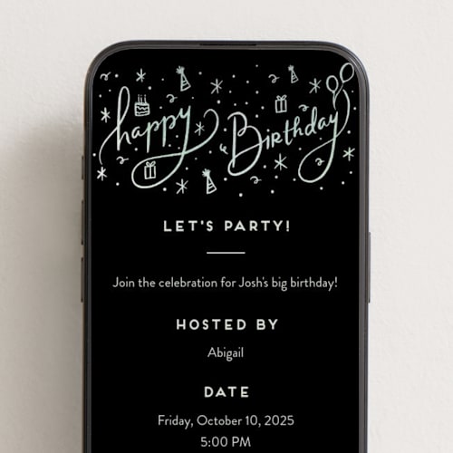This is a midnight online birthday invitations by chocomocacino called bourbon printing on digital paper in standard