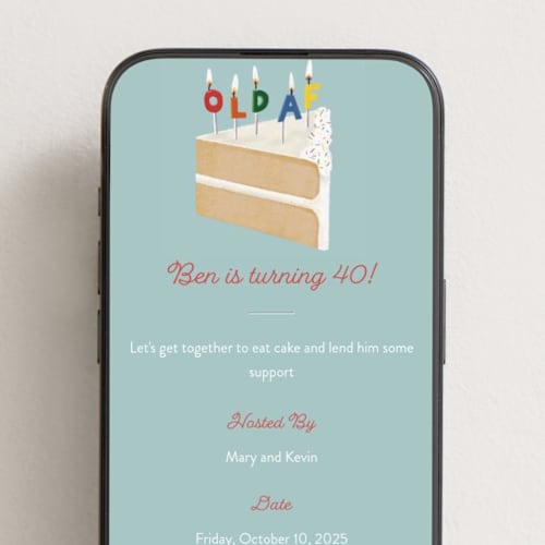 This is a pool online birthday invitations by Becky Nimoy called old af printing on digital paper in standard