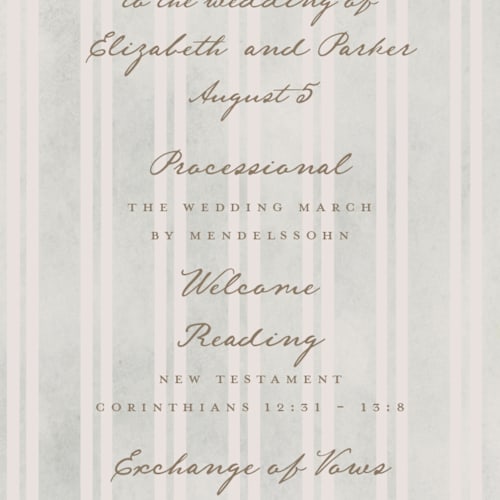 This is a dew unique wedding programs with foil pressed by Petra Kern called mountain love printing on signature in standard