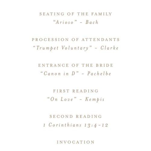 This is a ivory unique wedding programs with foil pressed by Mansi Verma called gold crest printing on signature in 4x9