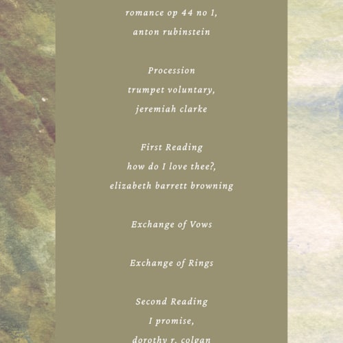 This is a amethyst unique wedding programs with foil pressed by Claudia Orengo called tuileries printing on signature in standard