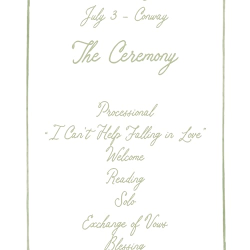 This is a garden unique wedding programs with standard by Creo Study called folk garden printing on signature in standard