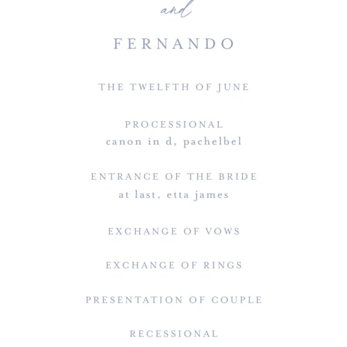 This is a french unique wedding programs with standard by Design Lotus called be with you printing on signature in 4x9