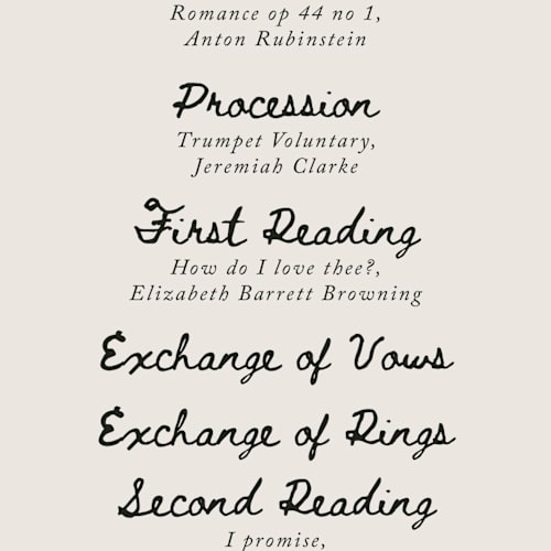 This is a lace unique wedding programs with standard by Cass Loh called simple monogram printing on signature in 4x9