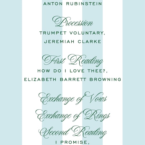 This is a low tide unique wedding programs with standard by Susan Zinader called island palm printing on signature in standard