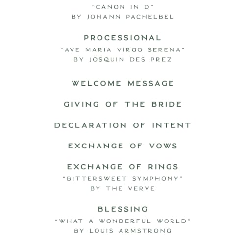 This is a garden unique wedding programs with standard by Jenna Holcomb called chinoiserie printing on signature in standard