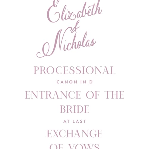 This is a lilac dreams unique wedding programs with standard by Design Lotus called lavender dreams printing on signature in standard