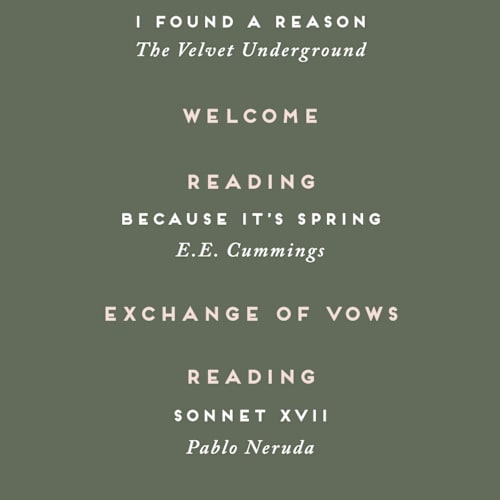 This is a garden unique wedding programs with standard by Snow and Ivy called penumbra printing on signature in standard