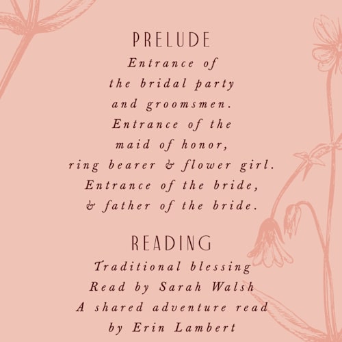 This is a burgundy unique wedding programs with standard by Nazia Hyder called museum printing on signature in standard