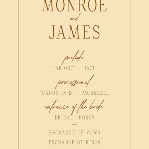 This is a bark unique wedding programs with standard by Jen Ramsey called classic and floral printing on signature in standard