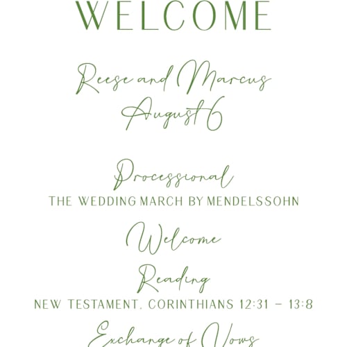 This is a jungle unique wedding programs with standard by Petra Kern called tropical dreams printing on signature in 4x9