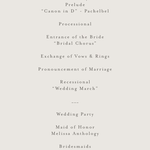 This is a sand unique wedding programs with foil pressed by Nicole Walsh called surround printing on signature in standard
