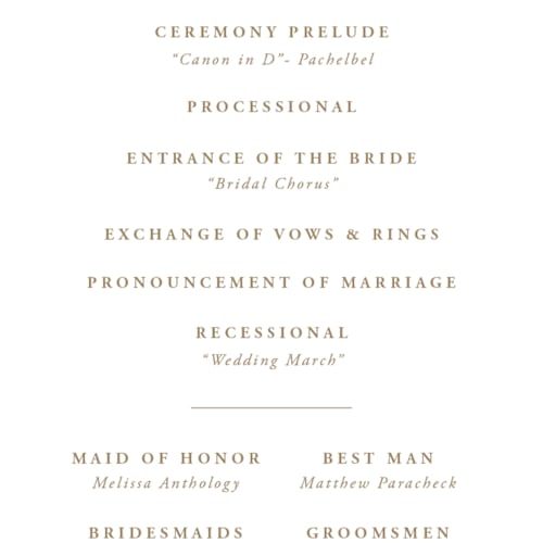 This is a dove unique wedding programs with foil pressed by Meggy Masters called effervescent printing on signature in standard