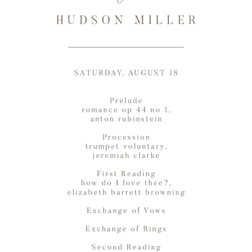 This is a pearl unique wedding programs with foil pressed by Nicole Walsh called classic elegance printing on signature in standard
