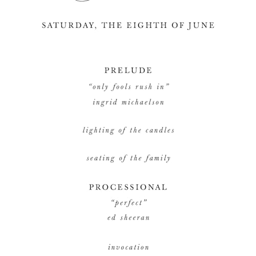 This is a classique unique wedding programs with standard by Design Lotus called best is yet to come printing on signature in standard