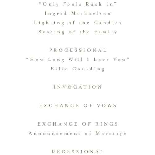 This is a fawn unique wedding programs with standard by AK Graphics called rustic barn printing on signature in standard