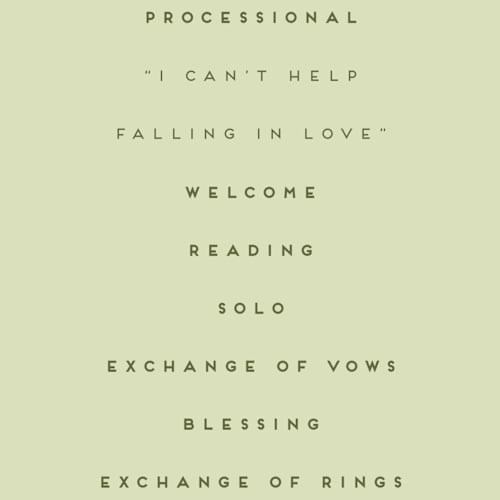 This is a kiwi unique wedding programs with standard by Claudia Orengo called news! printing on signature in standard