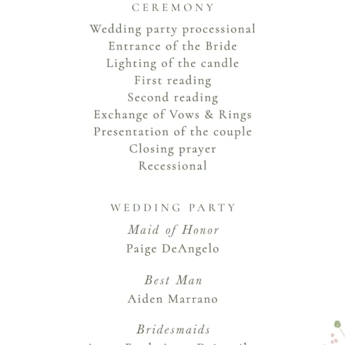 This is a peony unique wedding programs with standard by Jennifer Wick called avery printing on signature in standard