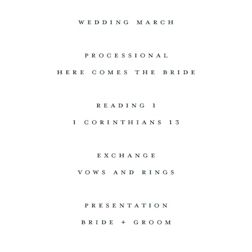 This is a seafoam unique wedding programs with standard by Christie Garcia called everly printing on signature in 4x9