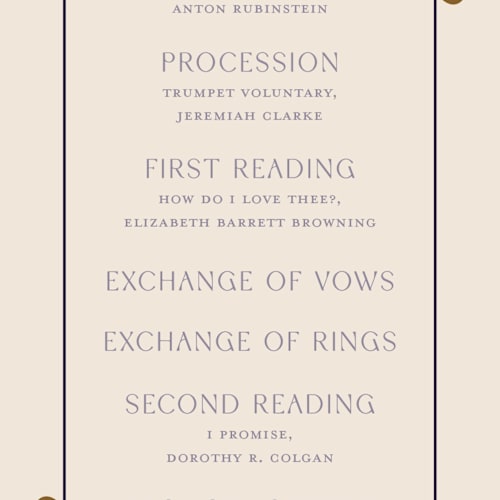 This is a cerulean unique wedding programs with standard by GeekInk Design called gilded printing on signature in standard