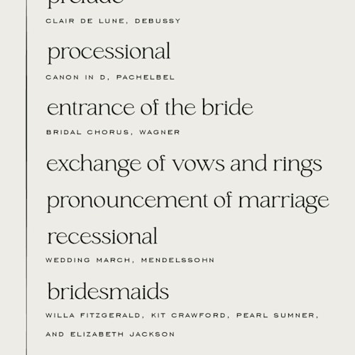 This is a latte unique wedding programs with standard by Jackie Crawford called modern monogram printing on signature in standard
