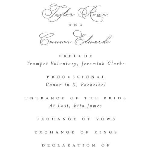 This is a sangria unique wedding programs with standard by Everett Paper Goods called foliage crest printing on signature in standard