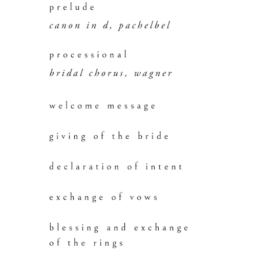 This is a tuxedo unique wedding programs with standard by Ana de Sousa called wedding editorial printing on signature in standard