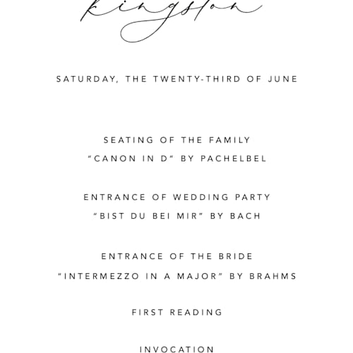 This is a inked unique wedding programs with standard by Design Lotus called join together printing on signature in standard