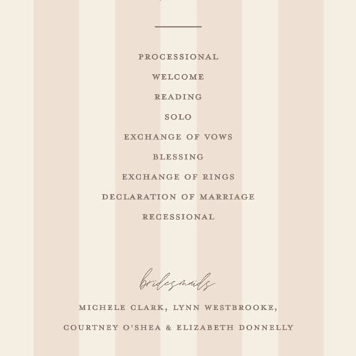This is a butter unique wedding programs with standard by Pixel and Hank called ambrosial printing on signature in standard