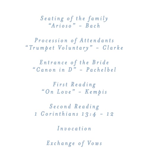 This is a sky unique wedding programs with standard by Creo Study called aristocratic printing on signature in standard