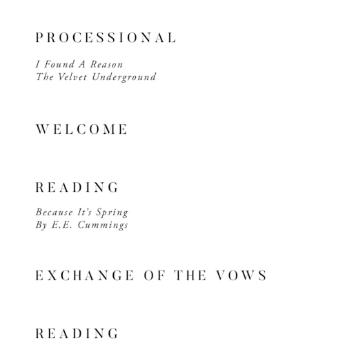 This is a cloud unique wedding programs with standard by Ashlee Townsend called modern space printing on signature in standard