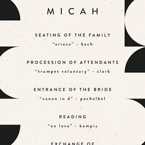 This is a shadow unique wedding programs with standard by Carly Reed Walker called kenai printing on signature in standard